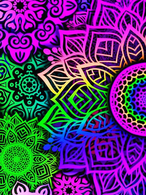 AB Diamond Painting op canvas Mandala Fairy Dust – Abstract Bloem Design