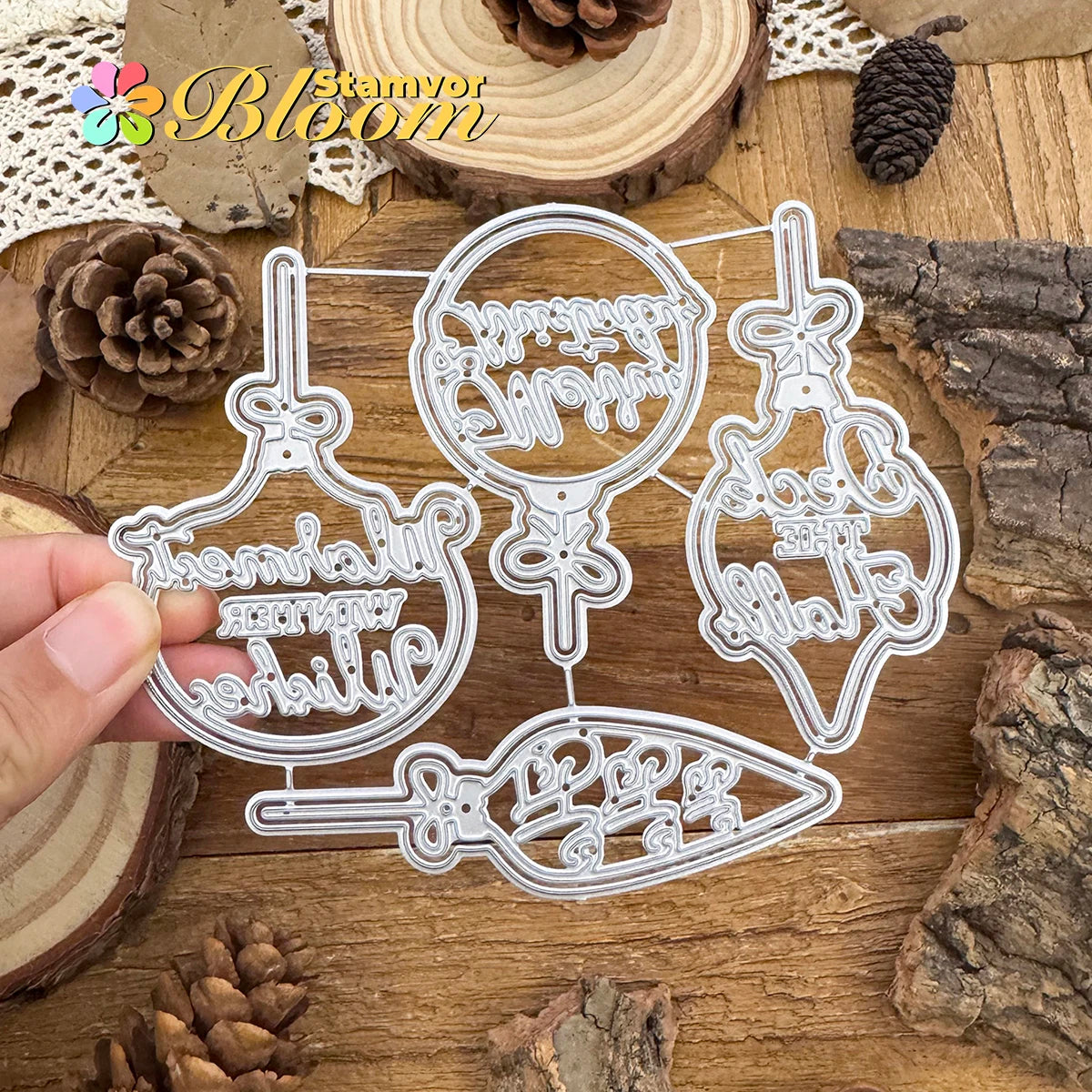 Snijmal Kerstklokken en Tekst voor Scrapbooking en Kaarten Maken