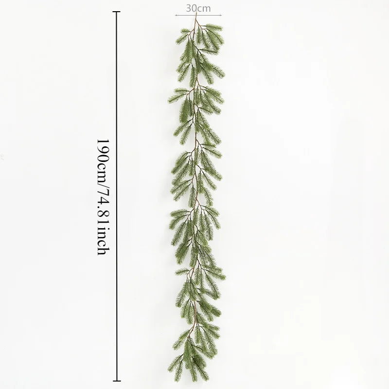 Kerst Guirlande Groen Kunst Dennengroen 190 cm voor Binnen en Buiten