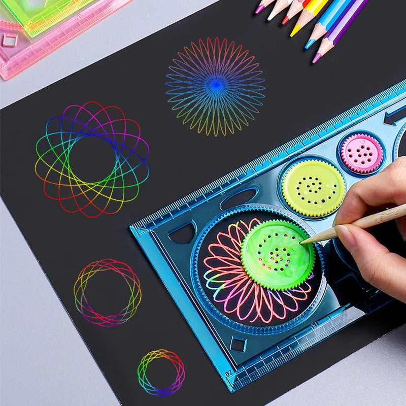 Krastekening creatieve schilder set met sjablonen voor kinderen