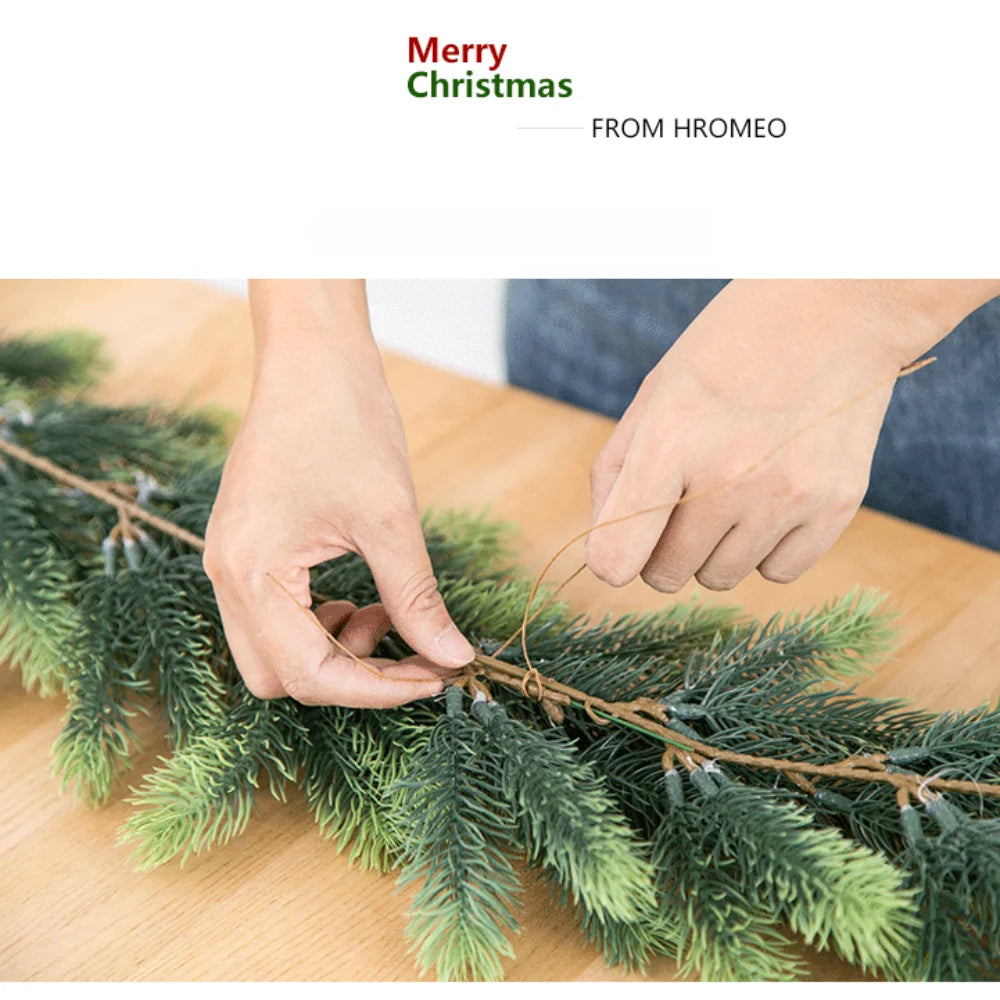 Kerst Guirlande Groen Kunst Dennengroen 190 cm voor Binnen en Buiten