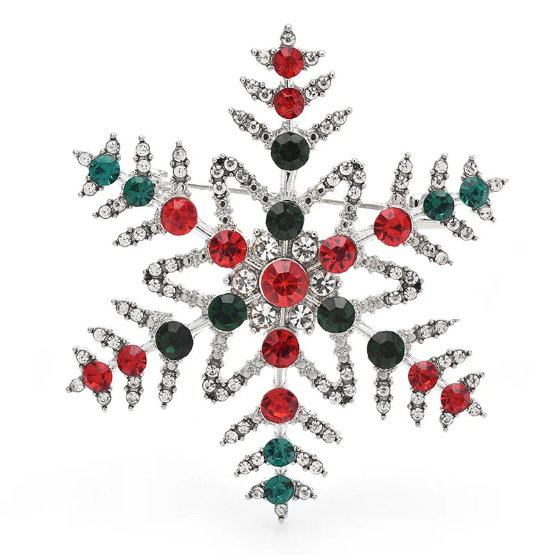 Kerst Broche Sneeuwvlok Winterse Feestelijke Speld