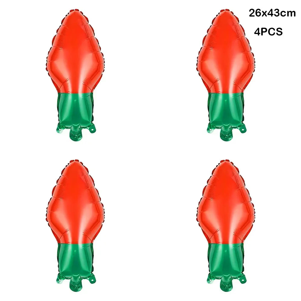 Opblaasbaar Kerst ornament snoepstok en ster decoratie in rood en groen