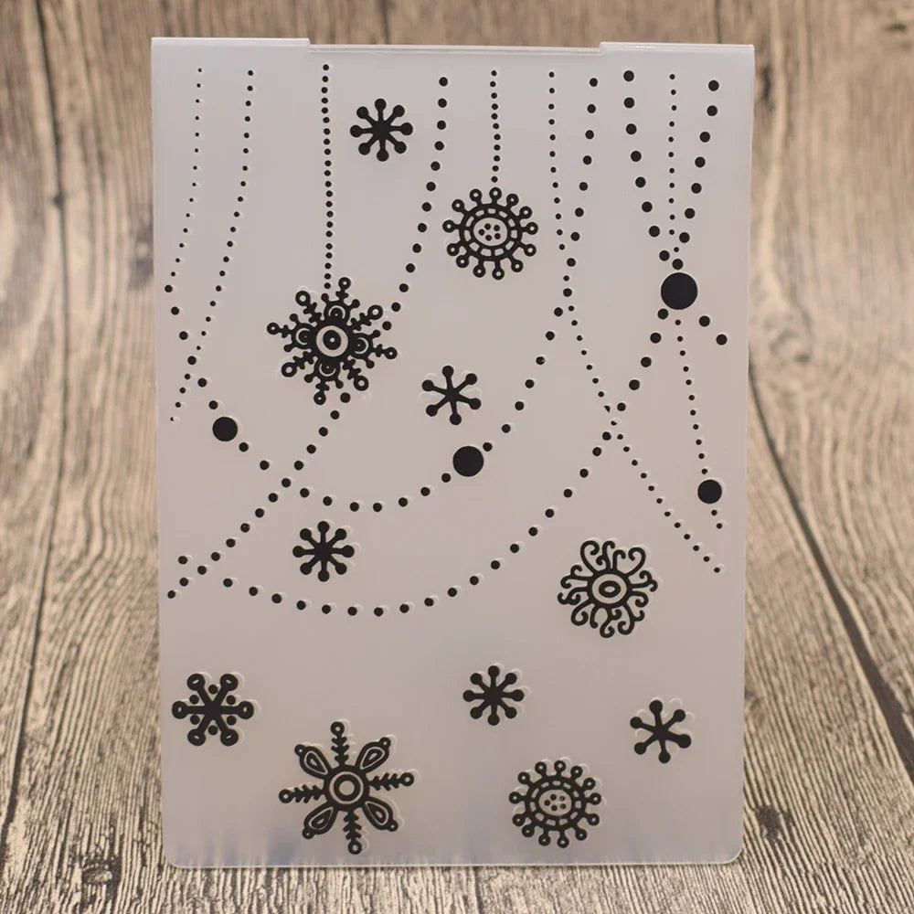 Embossing folder sneeuwvlokken bloemen mal voor scrapbooking en kaarten