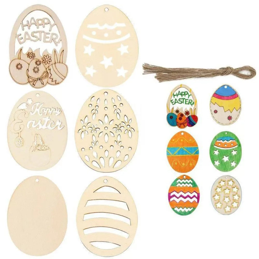 Houten Paas figuren om zelf te kleuren/schilderen – eieren set