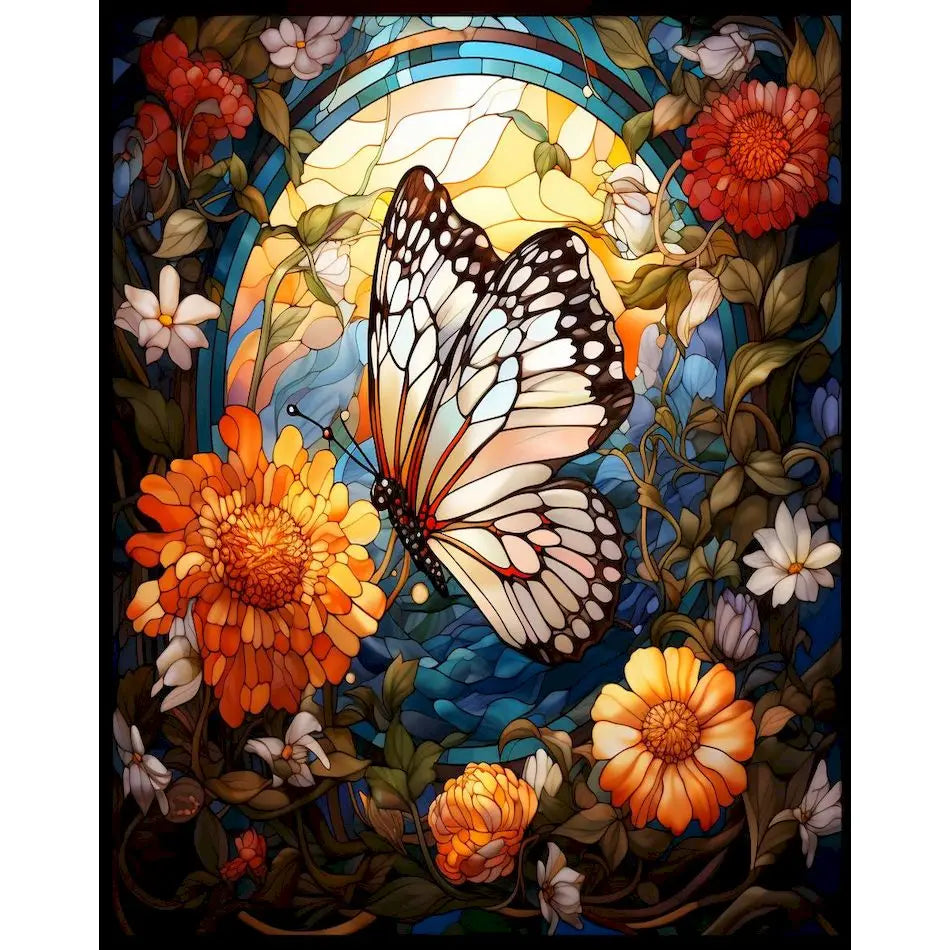 Diamond Painting Dieren - Vlinder - rond of vierkant | Kleurrijk Ontwerp - DZDP69558