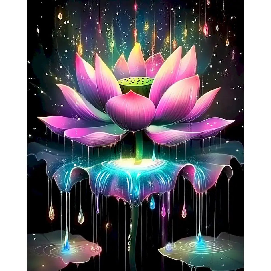 Schilderen op nummer Bloemen en Planten met Zonnebloemen en Lotus