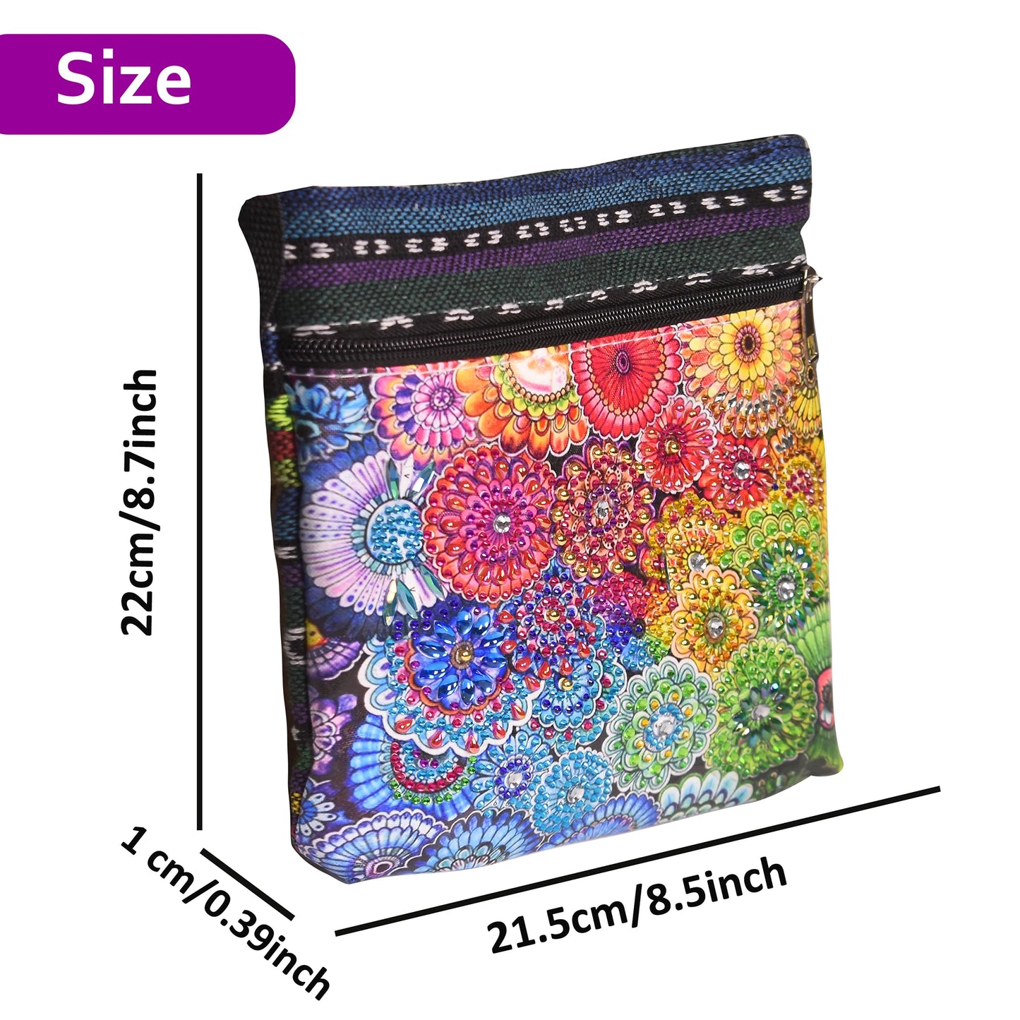 Diamond Painting Tas Mandala Schoudertas met Rits en Hengsel