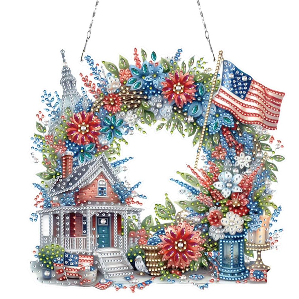 Diamond Painting Hangend ornament Independence Day