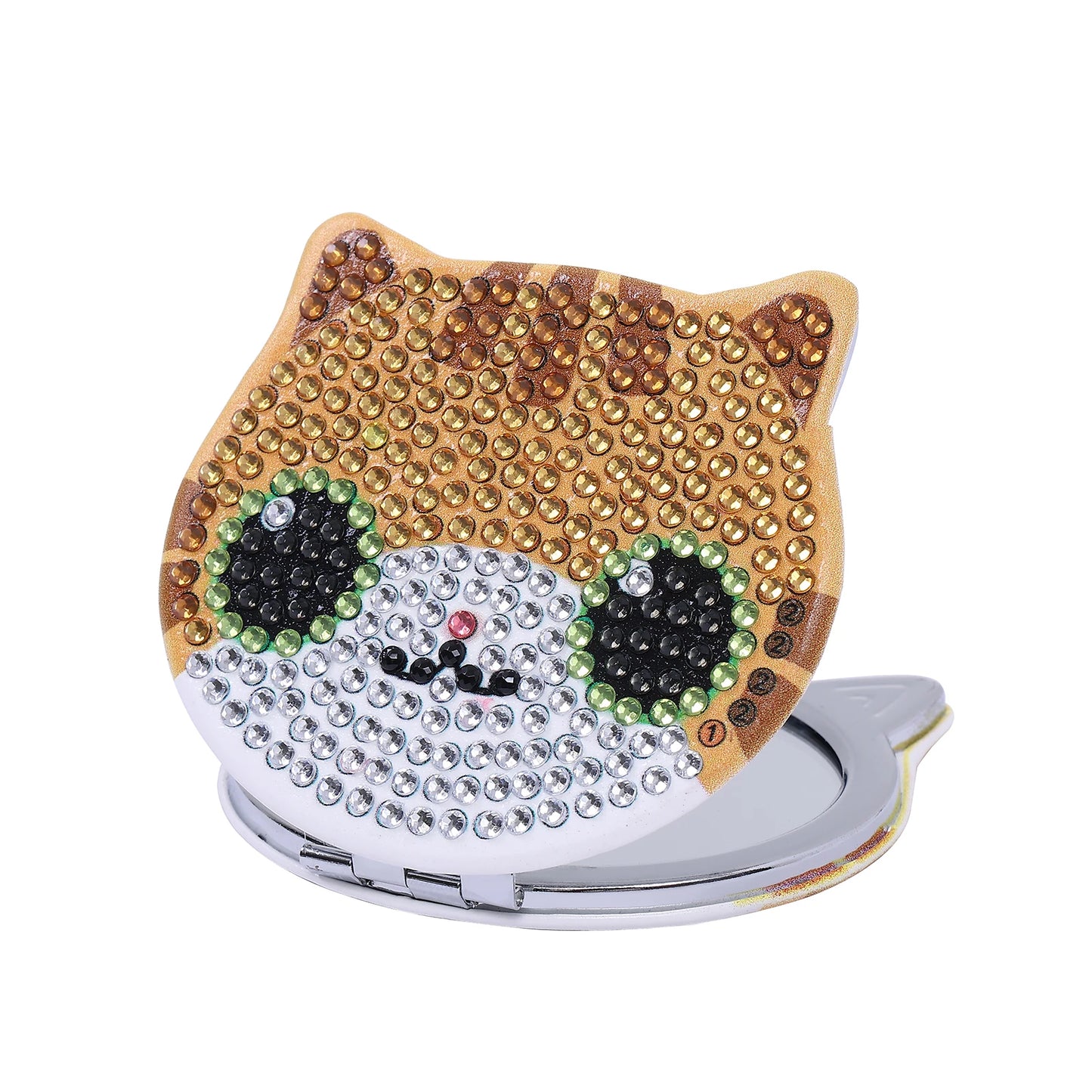 Diamond Painting Spiegel Kat Compacte Opvouwbare Make-up Spiegel