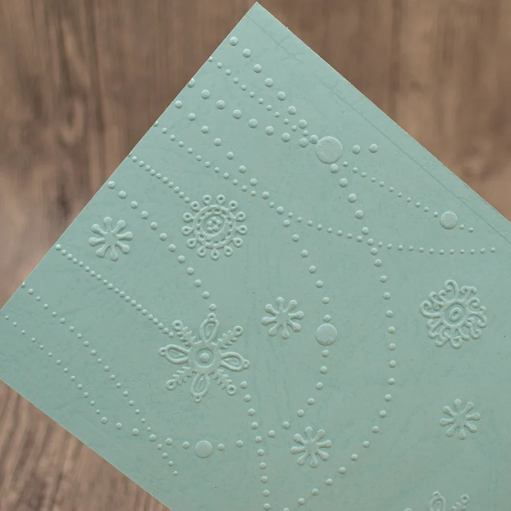 Embossing folder sneeuwvlokken bloemen mal voor scrapbooking en kaarten