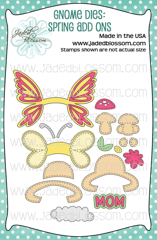 JB Collections Gnome add on snijmallen set voor creatieve kaarten en tafereeltjes - Lente