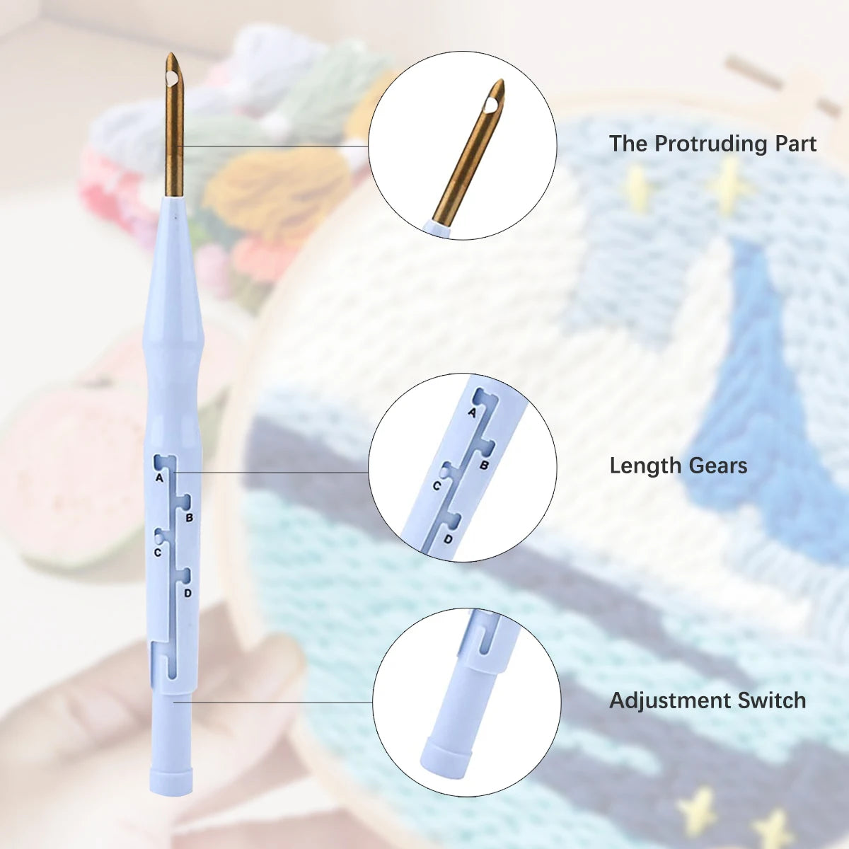Punch Needle pakket Schattige Cartoon Dieren Wanddecoratie en Handwerk - CCX-414-2020