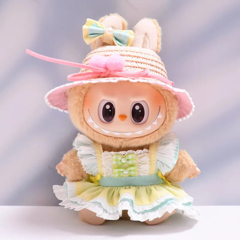 Kleding voor Labubu poppen – Prinsessenjurk en accessoires set 17cm
