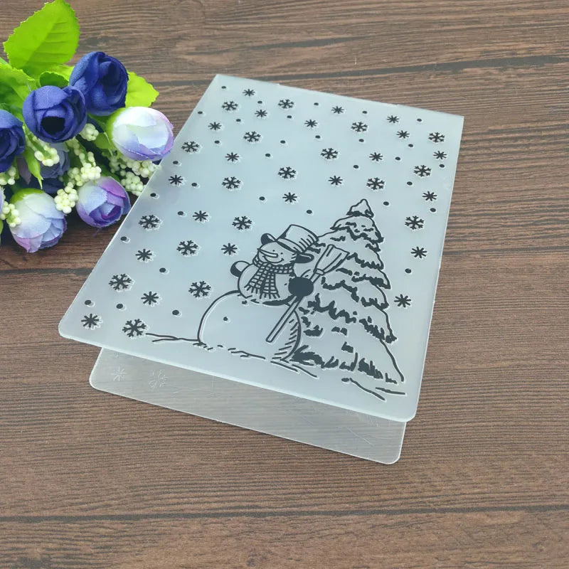 Embossing folder kerst sjabloon voor kaarten, scrapbooking en decoratie