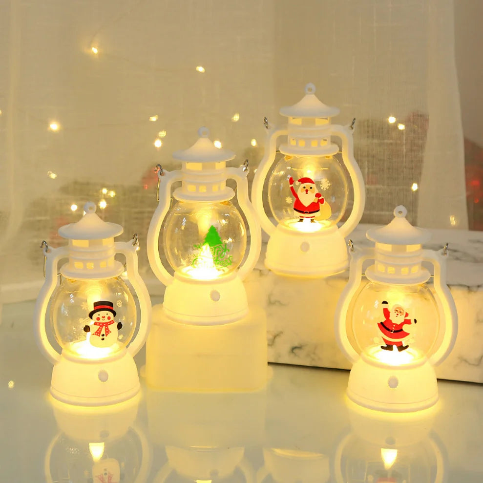 Kerst lamp met LED lantaarn en Santa Claus decoratie voor sfeervolle kerst