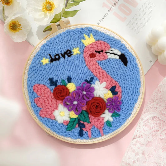 Punch Needle pakket Schattige Cartoon Dieren Wanddecoratie en Handwerk - CCX-416-2020