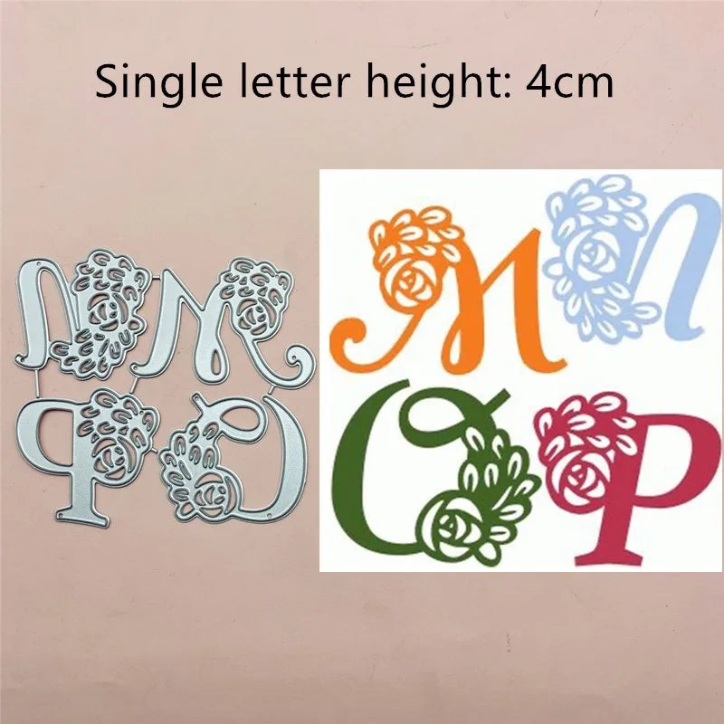 Metalen snijmal Bloem Letter voor scrapbooking en kaarten