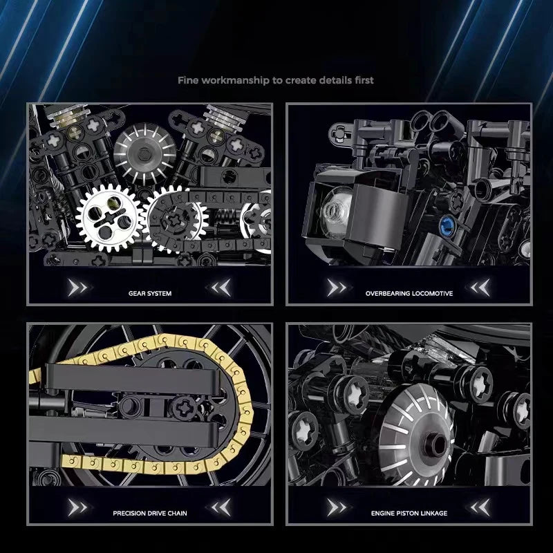 Bouwpakket motoren - Technische race en cruiser motor bouwset