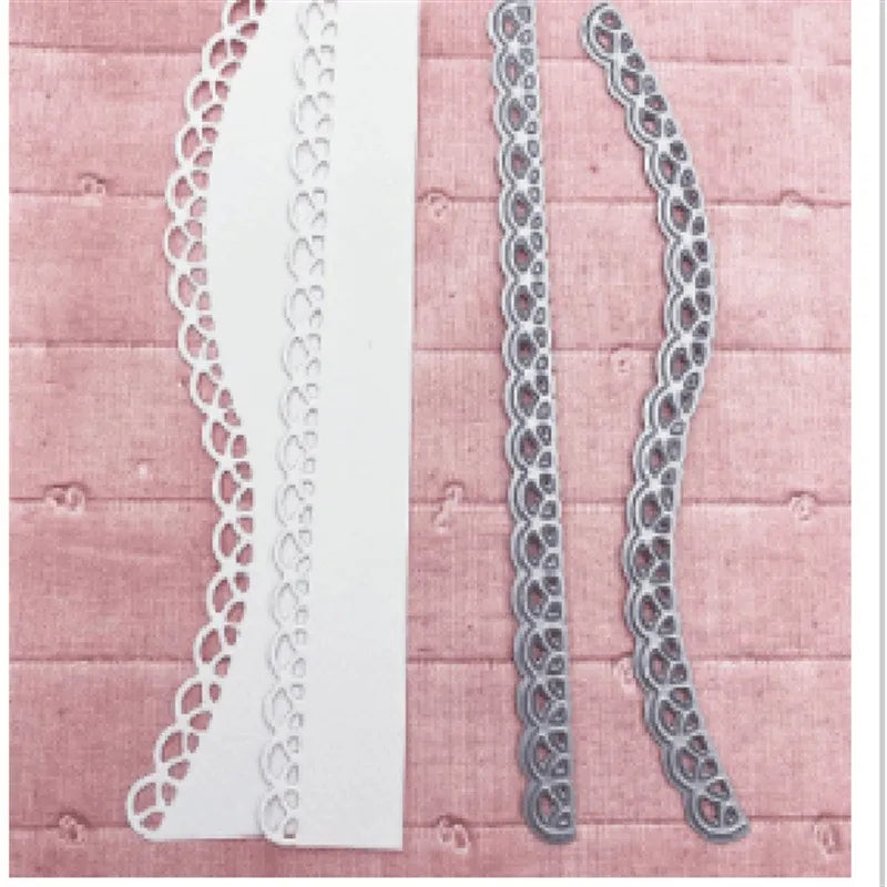 Metalen snijmal Kleurrijke Kanten Golf voor scrapbooking en kaarten