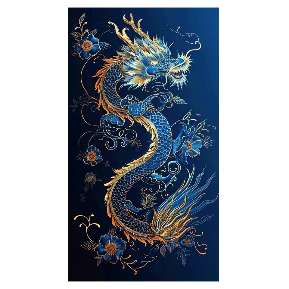 AB Diamond Painting met AB en Fairy dust steentjes – Chinese Draak