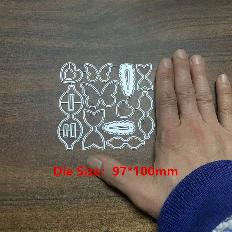 Metalen snijmal Love Haarspeld Strik - 9.7x10cm