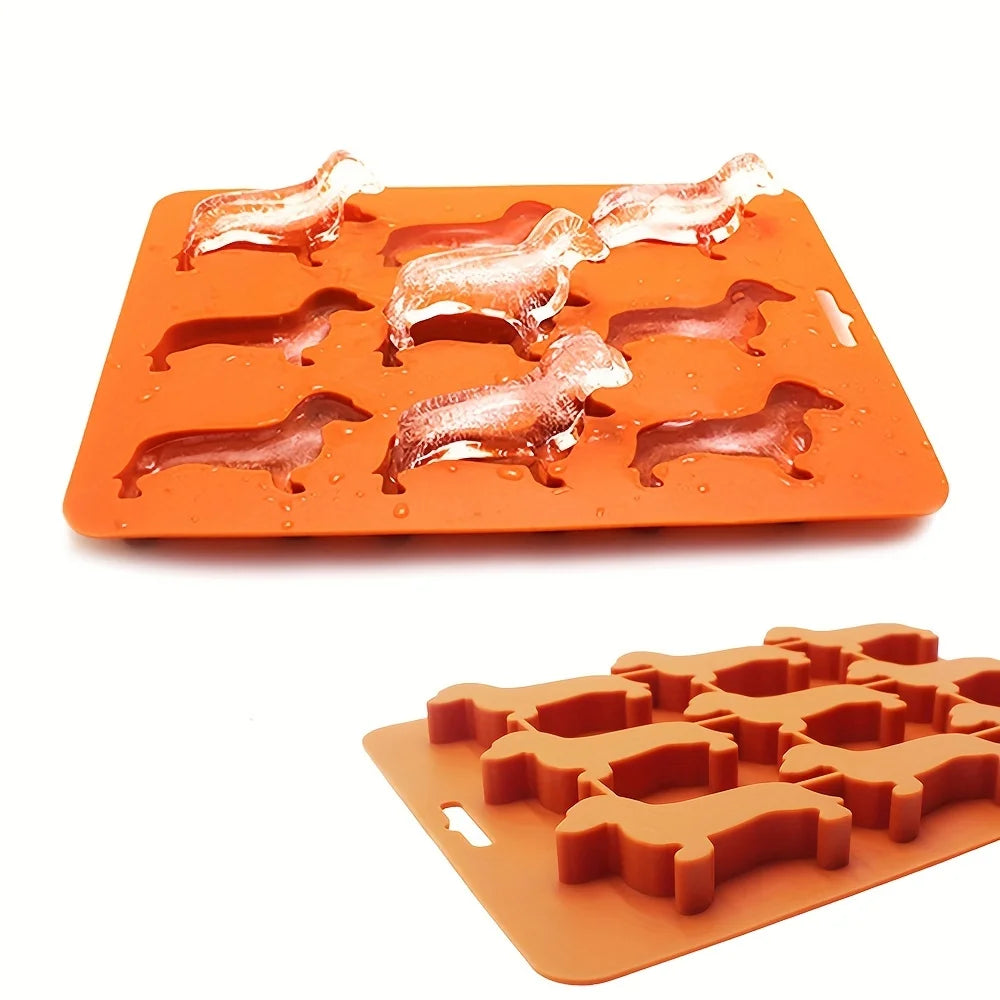 IJsblokjes vorm hond – siliconen mal voor chocolade en ijs
