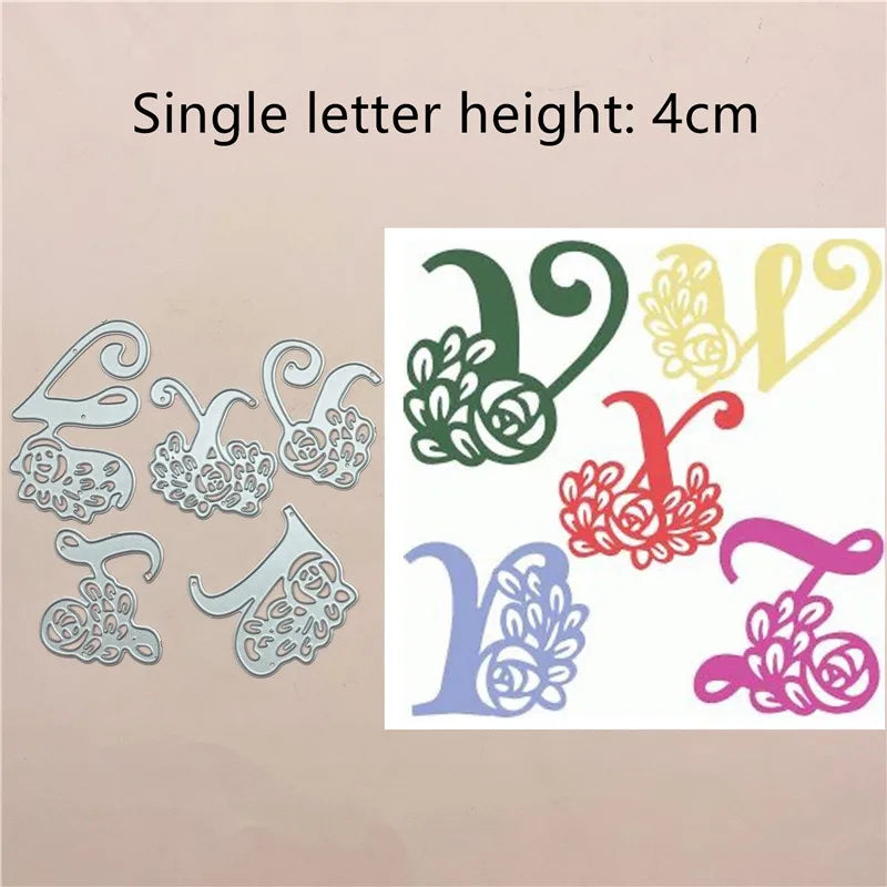 Metalen snijmal Bloem Letter voor scrapbooking en kaarten