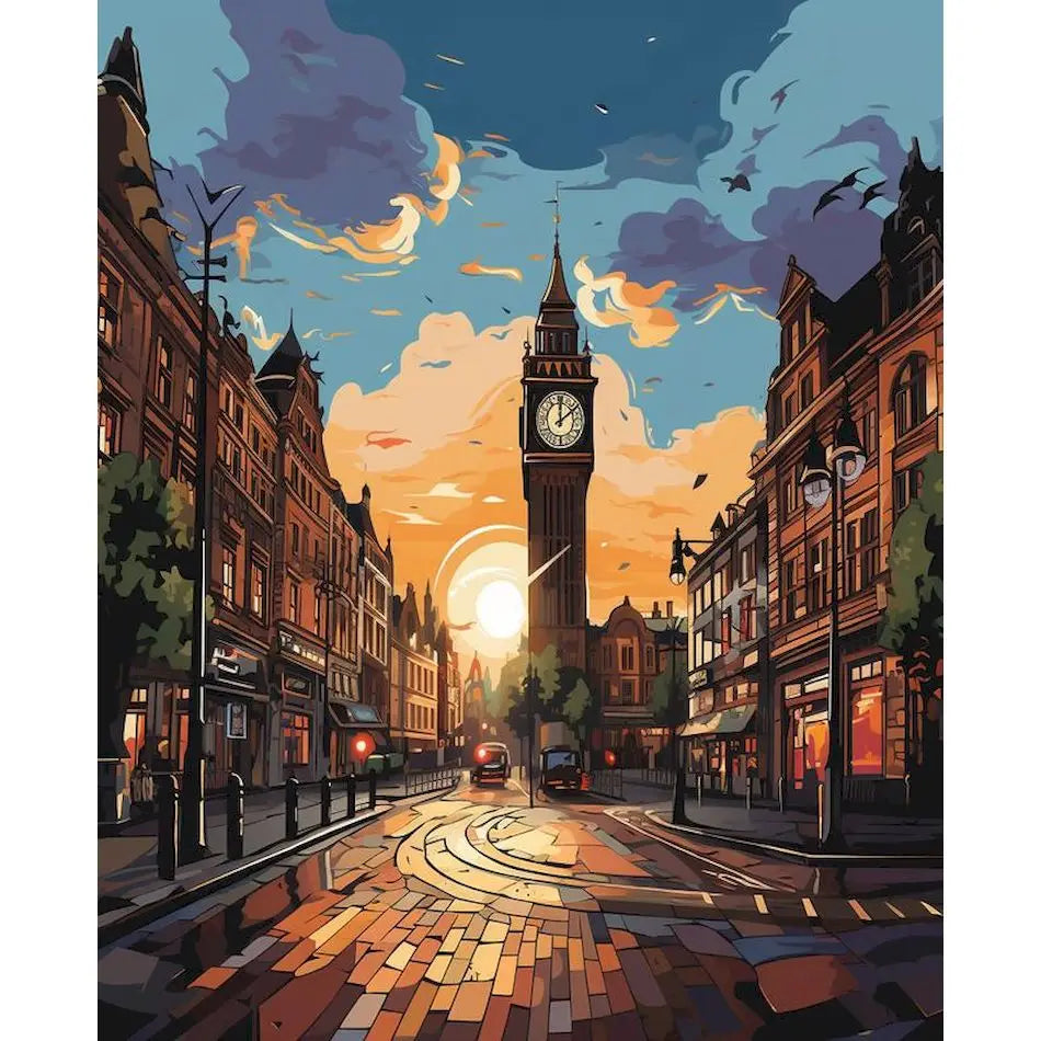 Schilderen op nummer Landschappen - Stedelijke landschappen (Keuze uit 12 afbeeldingen)