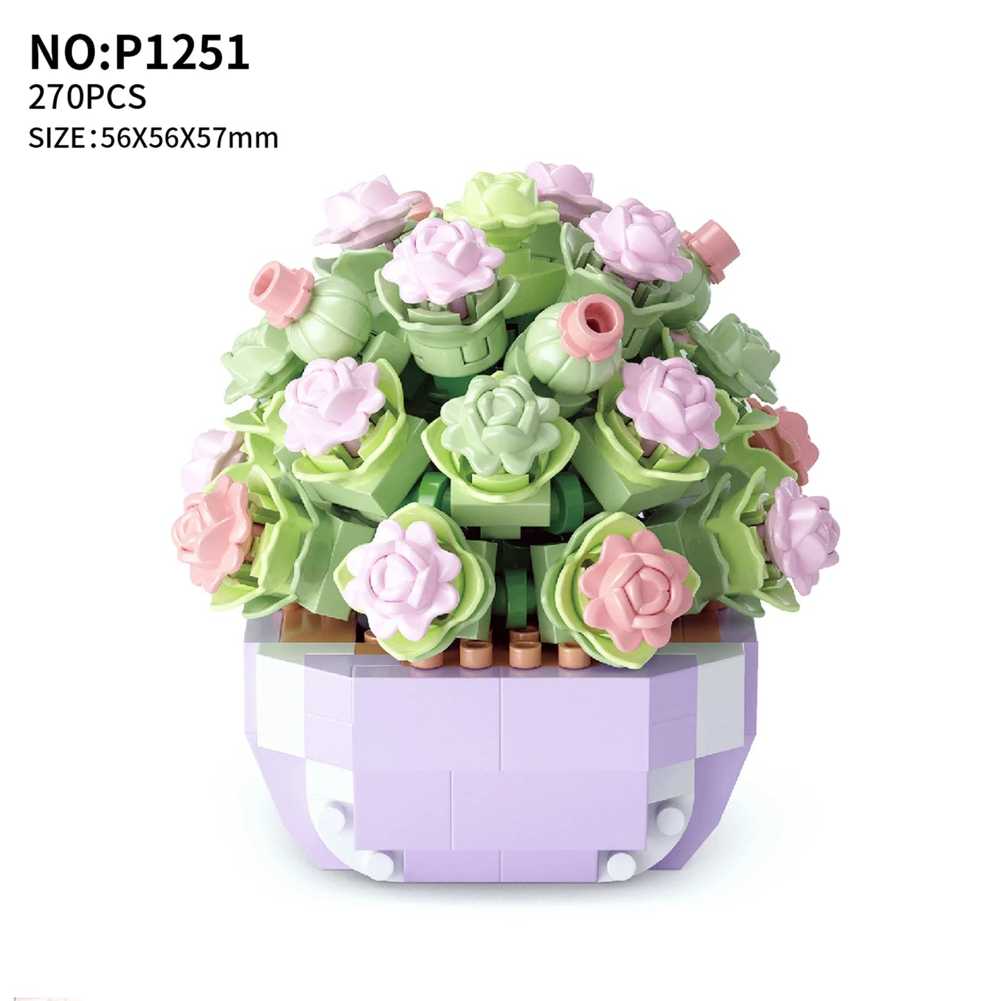 Bouwpakket Bloemenboeket met Rozen – Creatieve Bloemen Bouwstenen Set