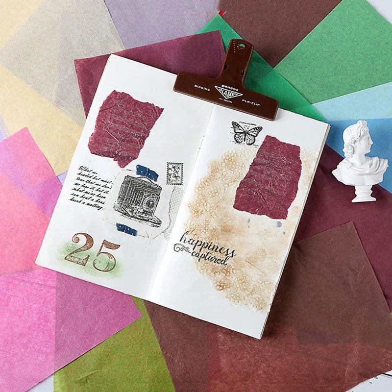 Papier voor plakboek en kaarten maken – A5 kleurrijk vloeipapier
