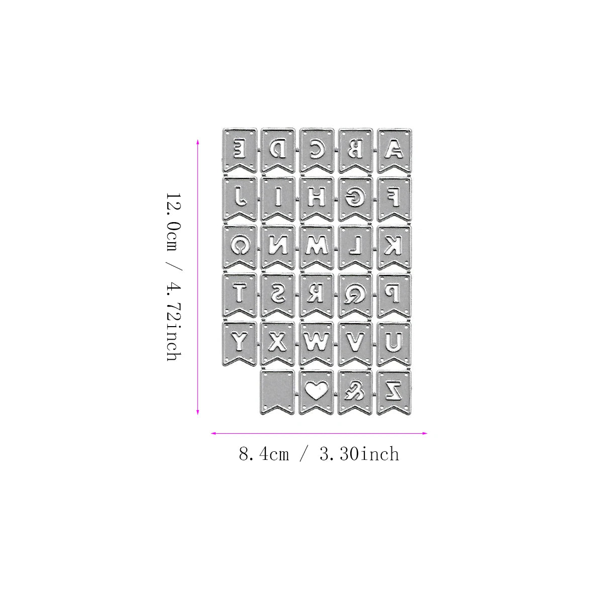 Metalen snijmal - Creatieve letters en cijfers voor scrapbooking