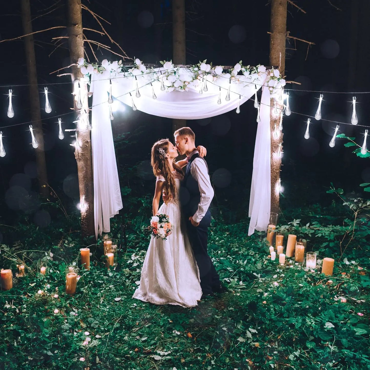 Solar Kerstverlichting tuinverlichting IP65 met 8 standen – sfeervolle buitenverlichting