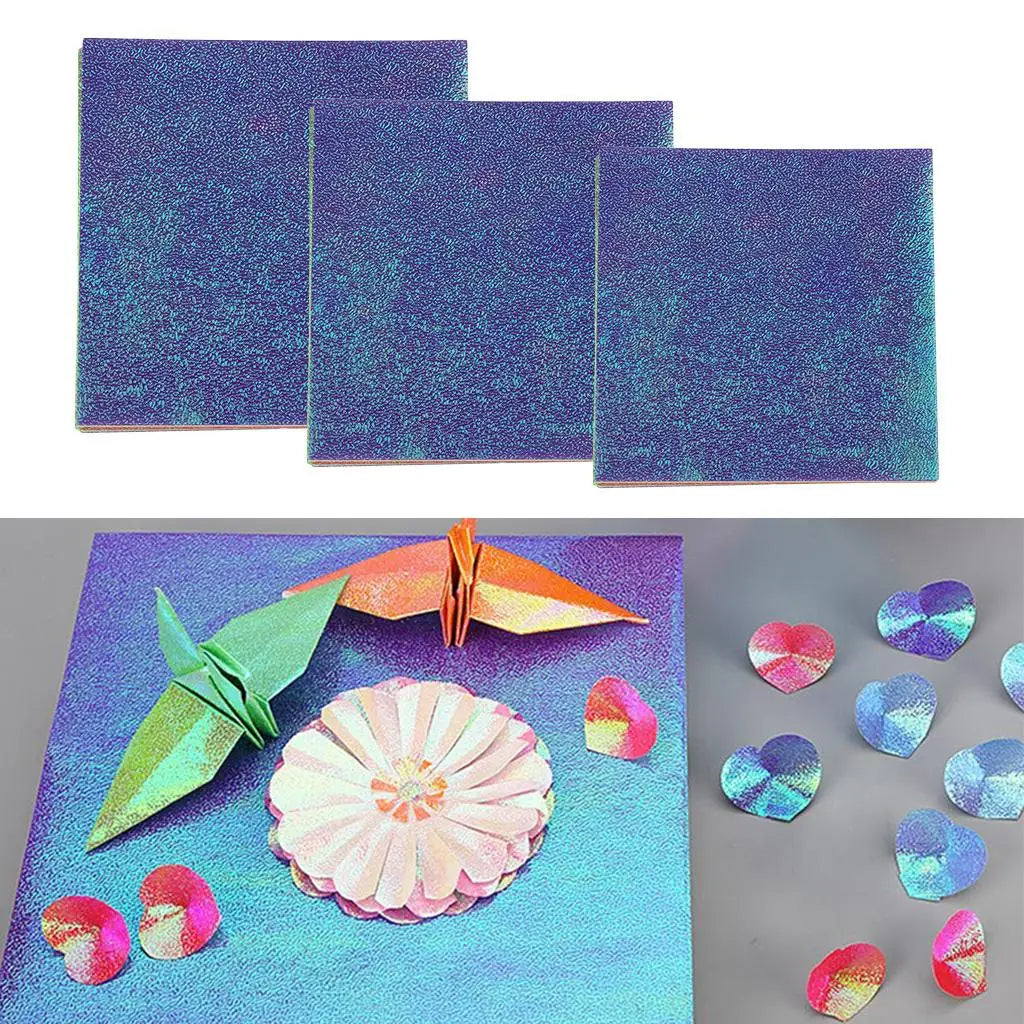 50 Vellen Parelmoer Origamipapier – Kleurrijk en Creatief