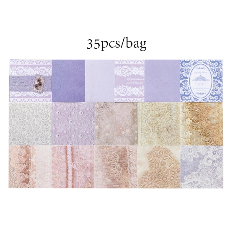 Papier voor kaarten maken en scrapbook vintage reliëf set