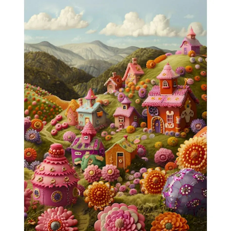 Schilderen op nummer Landschappen - Kleurrijke abstracte landschappen