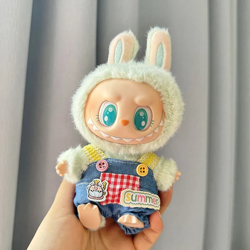 Kleding voor Labubu poppen – schattige Kpop stijl outfit met accessoires
