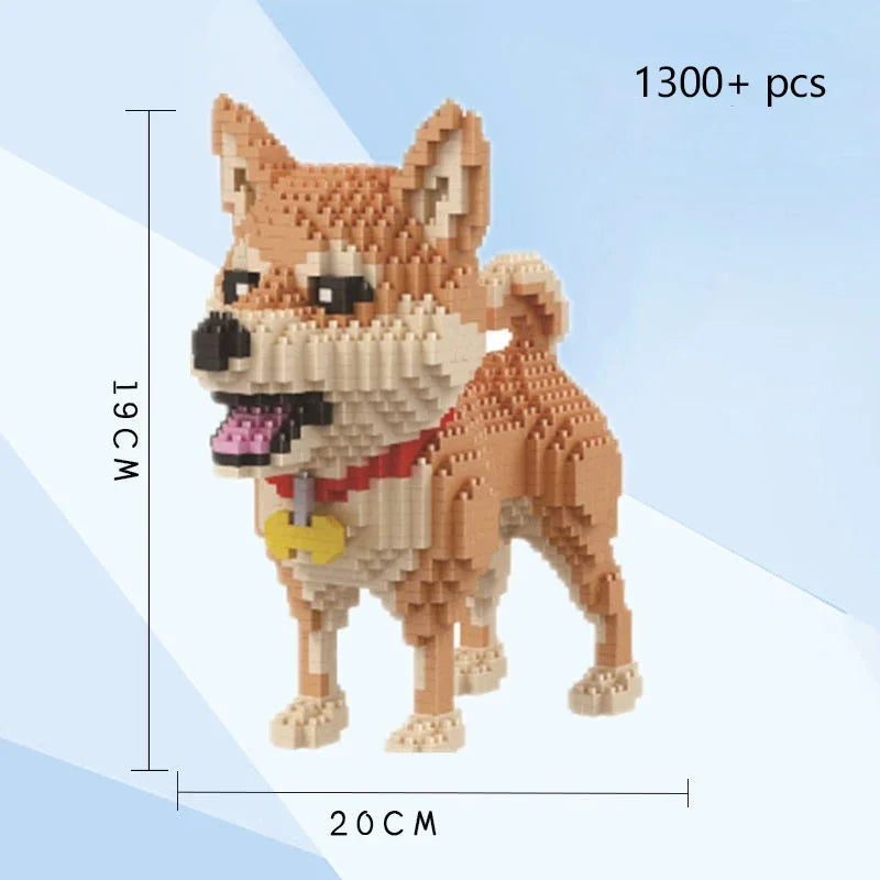 Bouwpakket dieren - Mini honden bouwset voor kinderen en volwassenen
