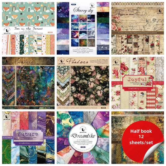 12 vellen scrapbook papier – Achtergrondpapier voor knutselen