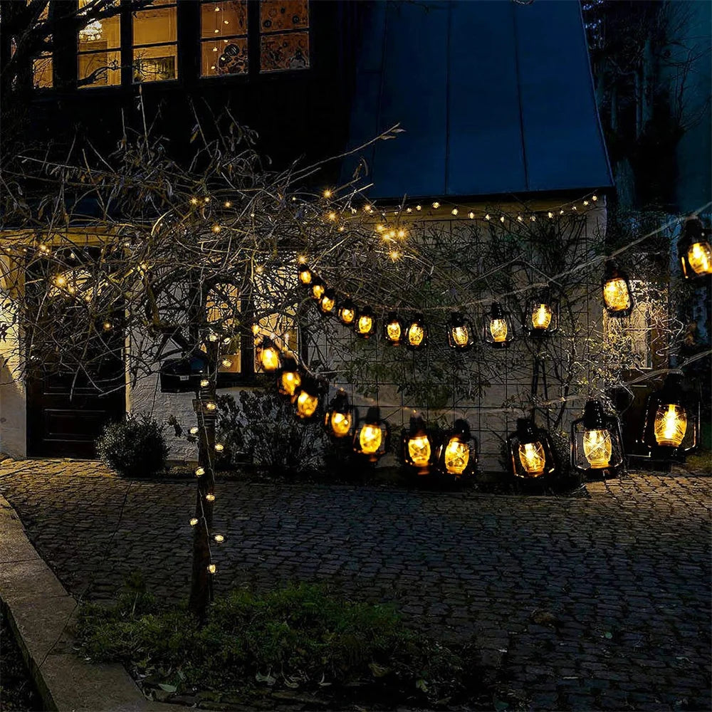 Kerst Lichtsnoer met 48 Mini Lantaarns – Warme LED Lampjes voor Binnen & Buiten