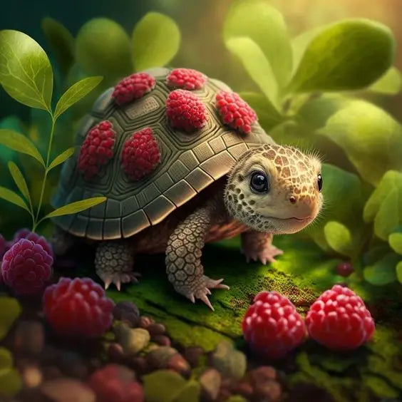 AB Diamond Painting met AB en Fairy dust steentjes – Schildpad Bloem