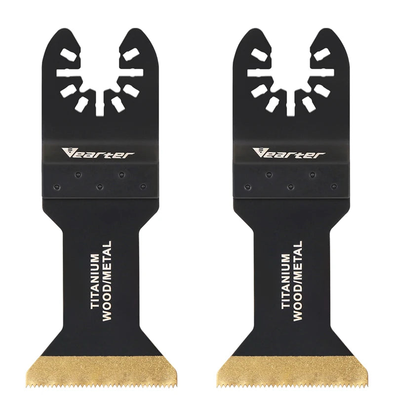 2 stuks universele titanium gecoate multitool zaagbladen 8,6/11,2 cm voor metaal, hout en kunststof
