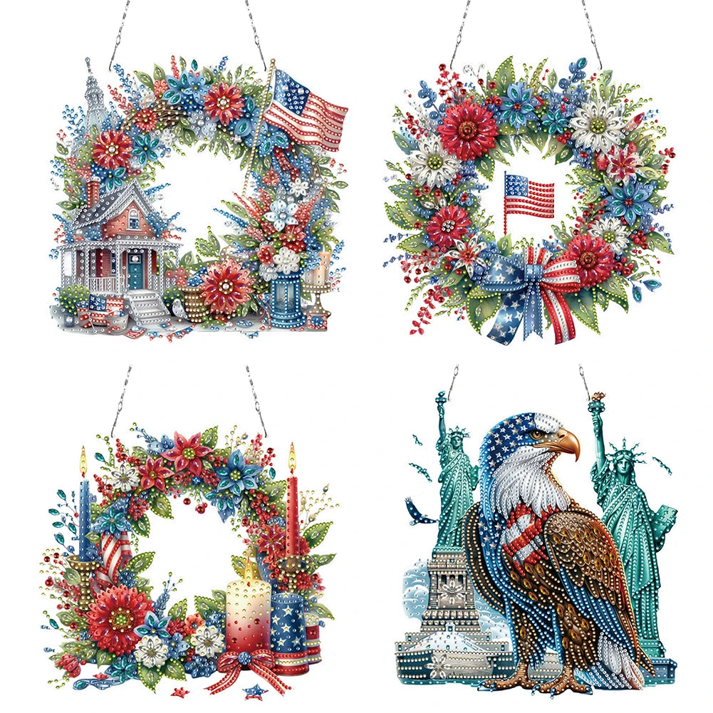 Diamond Painting Hangend ornament Independence Day