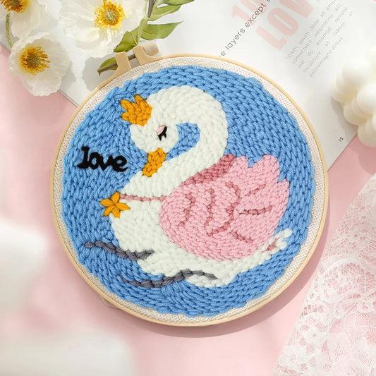 Punch Needle pakket Schattige Cartoon Dieren Wanddecoratie en Handwerk - CCX-414-2020