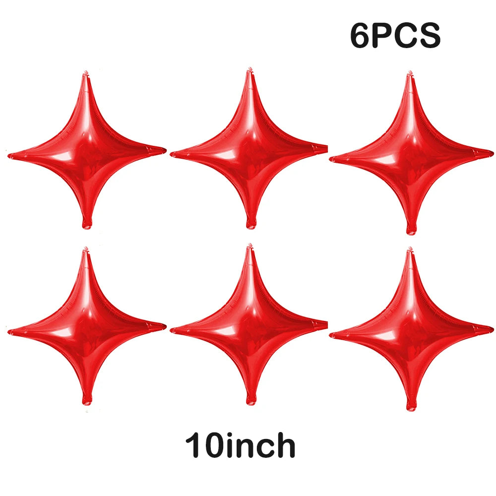 Opblaasbaar Kerst ornament snoepstok en ster decoratie in rood en groen