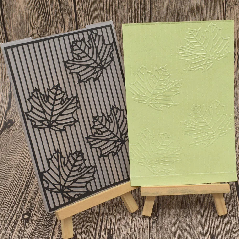 Embossing folder maple leaf kunststof sjabloon voor kaarten en scrapbooking
