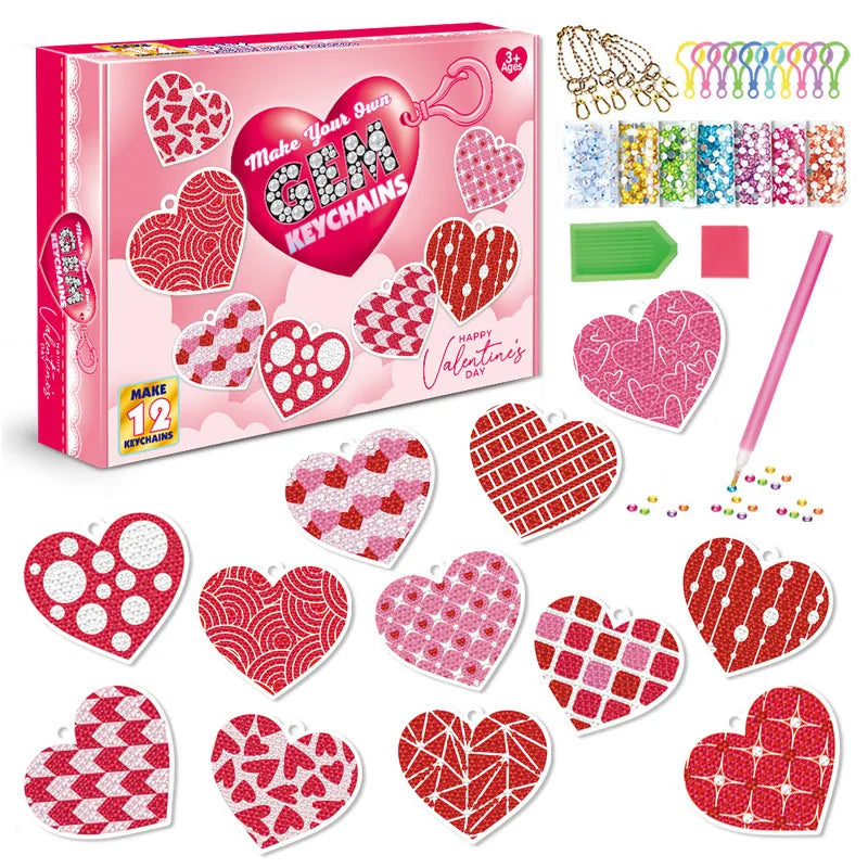 Diamond Painting Sleutelhanger set met heldere acryl hangers