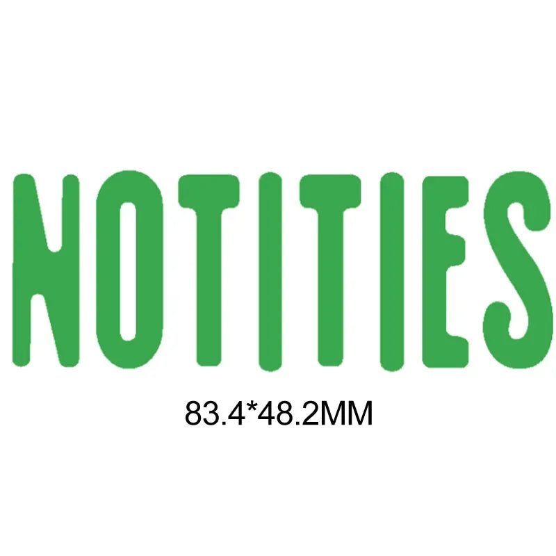 Metalen snijmal - Nederlandse teksten - NOTITIES