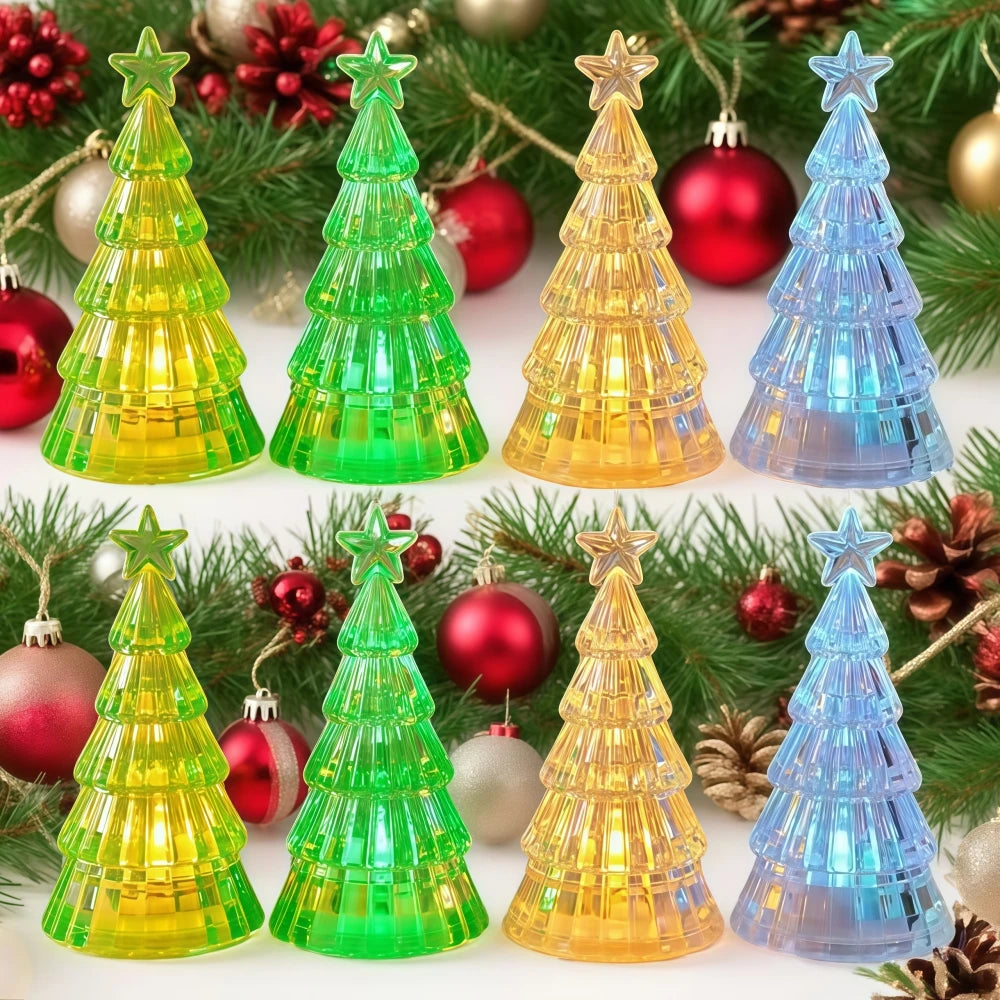 Kerst lamp verlichte acryl kerstboom tafeldecoratie met warme gloed