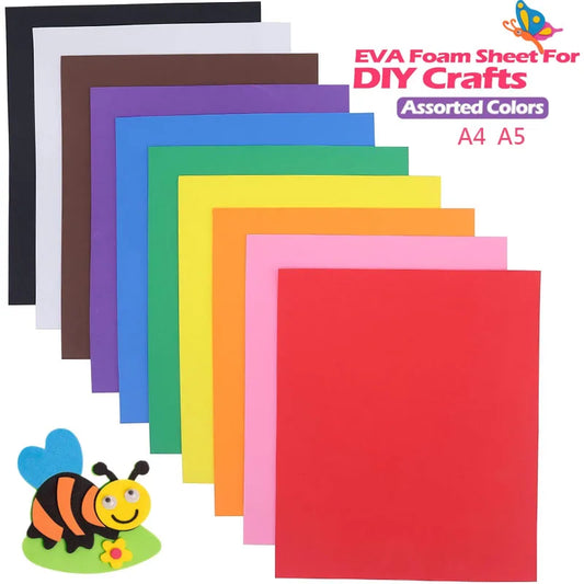 Papier voor kaarten maken & Scrapbook Gekleurde Foamvellen Set 5-10 Stuks